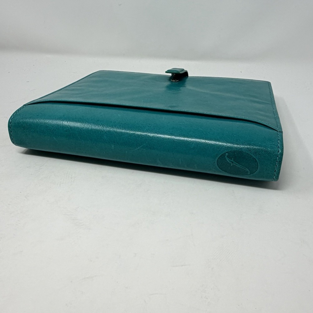 Filofax Lockwood A5 Organizer Teal Leather Planner Deluxe Zip Inserts - Picture 10 of 12
